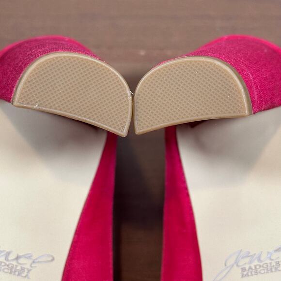 Jewel Badgley Mischka Women's Pink Pointed Toe Pumps Size 7.5 - Picture 10 of 10